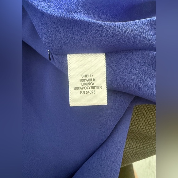 Banana Republic Flutter Sleeves Satin Silk Dress Size 14 - Picture 4 of 4